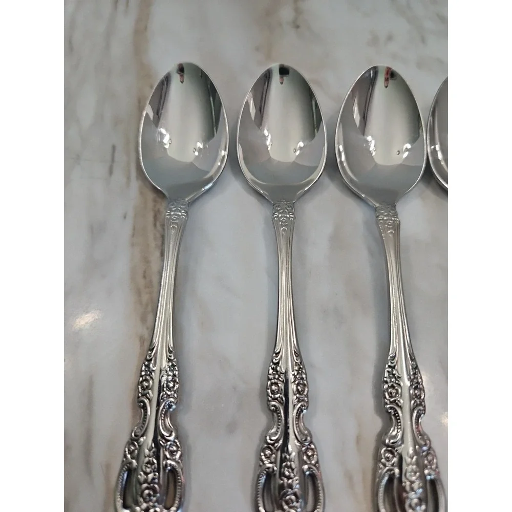 4 S.S.S. By Oneida RENOIR - PEMBROOKE Stainless Spoons 6